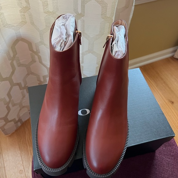 Woman Coach Ankle Leather Boots - Picture 1 of 10